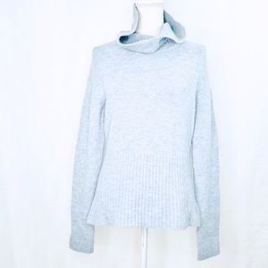 LOFT Size M Pale Blue Cowlneck Knit Sweater